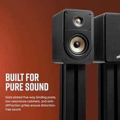 Polk Signature Elite ES15 Bookshelf Speaker - Hi-Res Audio Certified, Dolby Atmos & DTS:X Compatible, 1" Tweeter & 5.25" Woofer, Power Port Technology for Effortless Bass (Pair, Stunning Black) - Image 7