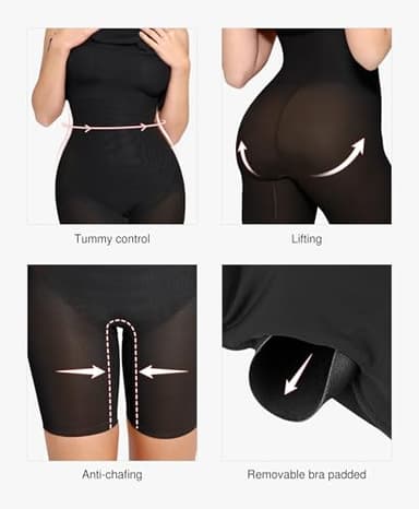 Popilush Black Mini Dress - Summer Dresses for Women 2025 Cocktail Shapewear Dress Club Dinner Date Night Bodycon Spaghetti Straps - Image 3