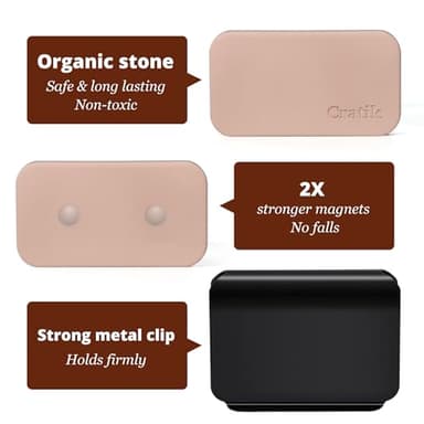 Car Air Freshener - Stone Air Freshener - Car Odor Eliminator for Visor Clip- Natural Scent Starter Kit, Vehicle Scent Diffuser for Cabin, Truck & SUV-Pack of 3 (Teak-Amber-Open Air)-CLIP INCLUDED - Image 4