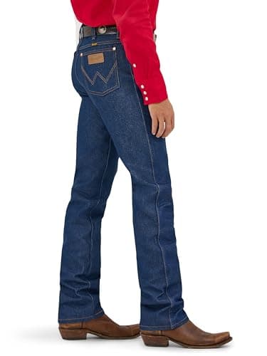 Wrangler 0936 Cowboy Cut Slim Fit Jean, Rigid Indigo, 34W x 38L - Image 2