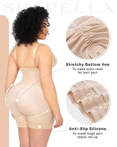 SHAPELLX Fajas Colombianas Shapewear Tummy Control Waist Trimmer Hourglass Plus Girdle Body Shaper for Wedding Dress L - Image 4