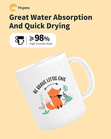 Hiipoo Sublimation Paper 8.5x11 Inch, Work with Sublimation Ink and E Sawgrass Inkjet Printers for Mugs T-Shirts Light Fabric and Other Sublimation Blanks (110 Sheets, 120G) - Image 3