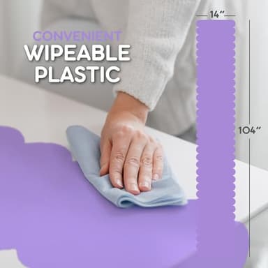 Lavender Plastic Disposable Table Runner. 5 Pack 14 x 108 inch. Scallop Table Runner Adds A Pop of Color to Your Party Table, by Swanoo - Image 6
