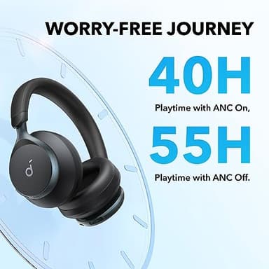 Soundcore by Anker, Space One, Active Noise Cancelling Headphones, 2X Stronger Voice Reduction, 40H ANC Playtime, App Control, LDAC Hi-Res Wireless Audio, Comfortable Fit, Clear Calls, Bluetooth 5.3 - Image 5