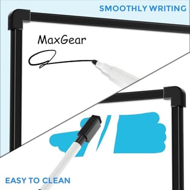 MaxGear Dry Erase Board Double-Sided, 14"x11" Mini Hanging Whiteboard, Small White Board with 2 Dry Erase Markers, Portable for Students - Planning, Drawing, Memo, to Do List, Black Frame - Image 4