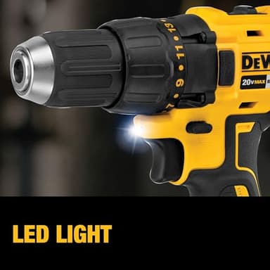 DEWALT 20V MAX Cordless Drill, Impact Driver, 2-Tool Power Tool Combo Kit, Brushless Power Tool Set with 2 Batteries and Charger Included (DCK277D2) - Image 4