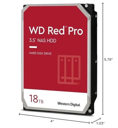 Western Digital 18TB WD Red Pro NAS Internal Hard Drive HDD - 7200 RPM, SATA 6 Gb/s, CMR, 512 MB Cache, 3.5" - WD181KFGX - Image 9