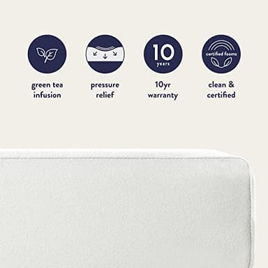 Best Price Mattress Full Mattress 6 inch Bed-In-A-Box, Green Tea Memory Foam White - Image 5