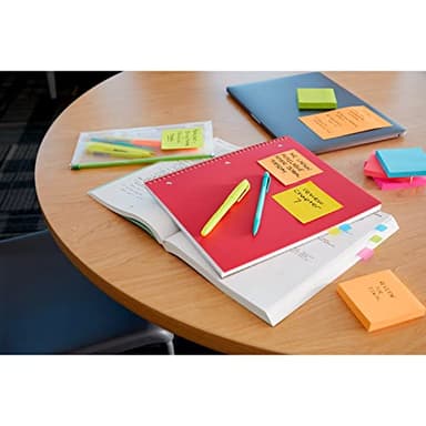 Post-it Super Sticky Notes, 3x3 in, 6 Pads, 2X The Sticking Power, Energy Boost Collection, Bright Colors (Orange, Pink, Blue, Green),Recyclable (654-6SSAU) - Image 15