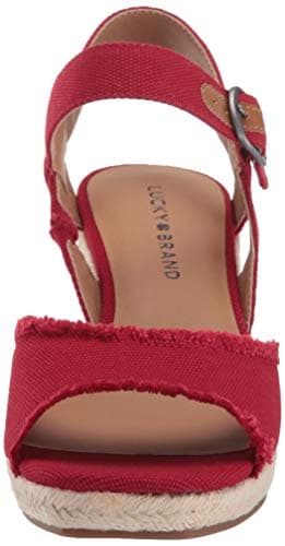 Lucky Brand Women's Mindra Espadrille Wedge Sandal, sb red, 7.5 - Image 2