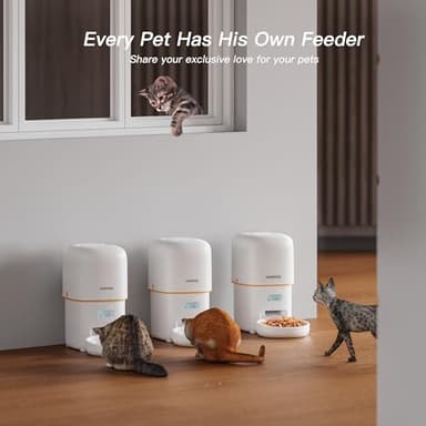 Automatic Cat Feeder - 2L Cat Food Dispenser, Timed Auto Pet Feeder with 180-day Battery Life, 1-6 Meals Per Day, 1-16 Portion, Ceramic Bowl, Desiccant Bag Keeps Dry Food Fresh, Also for Small Dogs - Image 8