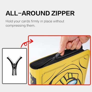 DRZERUI Trading Card Binder - Premium 9 Pocket Card Binder with Sleeves, Includes Mesh Pocket and Custom Tag Design for Card Collection (Model A) - Image 3