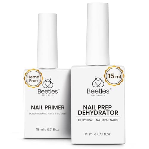 Beetles 15ml Nail Dehydrator and Primer - Acid Free & Hema-Free Natural Prep Dehydrate and Bond Primer for Acrylic Fast Dry Nail Supplies Professional Salons Halloween Set - Image 1