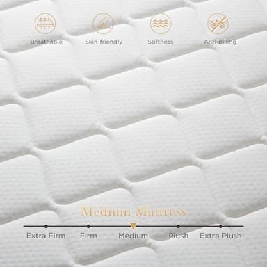 Queen Mattress,10 Inch Queen Size Mattresses Memory Foam Hybrid Mattress in a Box, with Individual Pocket Springs, Provide Support and Improve Sleep Mattresses, Medium Firm Pressure Relief CertiPUR-US - Image 2