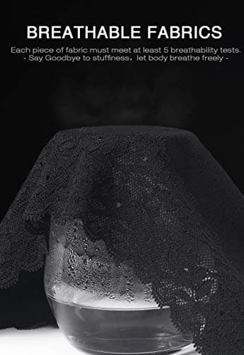AYMEFF Women’s Cotton Underwear 5-Pack - Breathable Lace Bikini Panties, Full Coverage Ladies Underwear Soft Combed Cotton, Sizes S-XXL(6002S-Black5) - Image 5