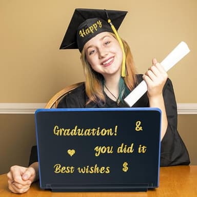 Letter Stickers, 664 Pcs Gold Sticker Letters for Graduation Cap Decoration, Glitter Self-Adhesive Alphabet Number Stickers for Scrapbook Water Bottles Cup DIY Crafts Posters Bulletin Boards(8, Gold) - Image 5