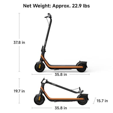 Segway Ninebot eKickScooter C2 w/6.8 mi Max Operating Range & 9.9 mph Max Speed, Kids Electric Scooter for Teens Ages 6-12, Includes Three Riding Modes - Black, UL-2272 Certified - Image 10