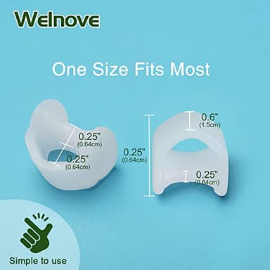 Welnove Gel Toe Separator, Pinky Toe Spacers, Little Toe Cushions for Preventing Rubbing & Relieve Pressure (Pack of 12) - Image 2