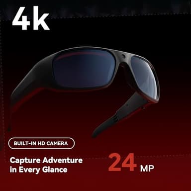 OhO sunshine Ultra 4K Camera Glasses,512GB Built-in Memory Smart Glasses with UV400 Sunglasses Lens for Outdoor Sport - Image 4