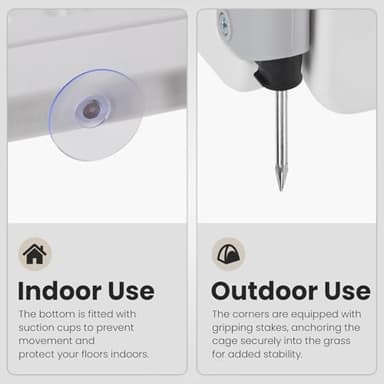 Dog Playpen 4-Panel 24 Inch Safe Secure Indoor Outdoor Pet Fence, Folding Portable 35 x 35 x 24IN, Ideal for Small to Medium Dogs Easy to Clean (White) - Image 4