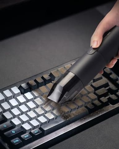 HOTO Handheld Vacuum Cleaner Cordless, Desk Vacuum Cleaner Compressed Electric Air Duster 15000Pa Suction, 4-in-1 Portable Vortex Vacuum Dust Buster Air Blower for Computer, Keyboard - Image 2