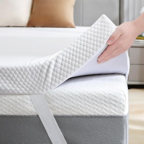 SINWEEK 2 Inch Gel Memory Foam Mattress Topper Twin Size, Ventilated High Density Pad for Back Pain, Bed Topper with Removable Soft Cover, CertiPUR-US Certified - Image 1