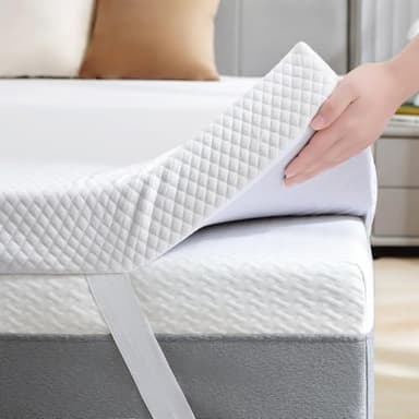 SINWEEK 2 Inch Gel Memory Foam Mattress Topper Twin Size, Ventilated High Density Pad for Back Pain, Bed Topper with Removable Soft Cover, CertiPUR-US Certified - Image 1