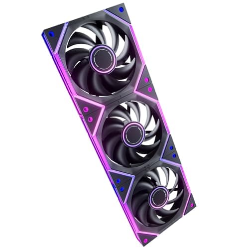 AsiaHorse Nyota Ultra 120mm PC Case Fan - Space-Inspired Design (Infinity Mirror + RGB Ring), 9 Blades 58.5 CFM, Modular Build, Ultra-Quiet Silicone Pads, PWM Control-Quiet Hydro Bearing - Image 1