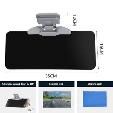 Sun Visor Extender for Car, Polarized Sun Visor for Car, Anti-Glare, Protect UV Ray, Adjustable Angle, Easy to Install, Safe Driving Accessories Extender, Universal for Cars, Trucks, SUVs - Image 7