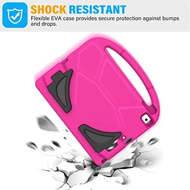 SUPLIK Kids Case for iPad 9th/8th/7th Generation - iPad 10.2 inch 2021/2020/2019 Case with Built-in Screen Protector, Durable Shockproof Handle Stand Kids Cover for Apple iPad 7/8/9 Gen, Pink - Image 7