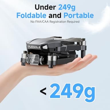 PLEGBLE Drones with Camera for Adults 4K, Brushless Motor Drone for Kids Beginners, FPV Foldable RC Quadcopter with 3 Batteries, 45 Mins Long Flight Time, Beyond-Range Loss Alert, Toys Gifts for Men Boys - Image 6