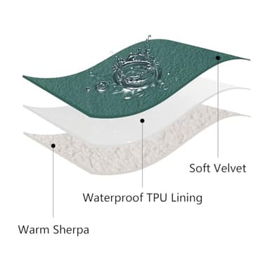 Bigbeer Waterproof Dog Blankets for Small Dogs, Washable Pet Blanket for Indoor Cats, Plush Sherpa Puppy Throw Furniture Protector for Bed Couch Sofa(25"x35",S,Green) - Image 7