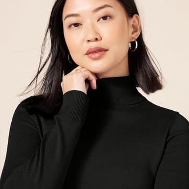 Amazon Essentials Women's Classic-Fit Lightweight Long-Sleeve Turtleneck Sweater (Available in Plus Size), Black, XX-Large - Image 4