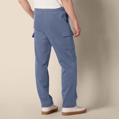 Amazon Essentials Men's Cargo Fleece Sweatpant with Open Hem, Indigo, Medium - Image 3