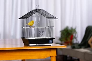 Prevue Pet Products Parakeet Manor Bird Cage with Handle for Home or Travel, Black - Image 4