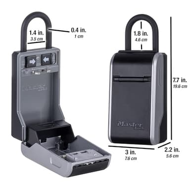Master Lock High Capacity Key Lockbox, Combination Dial, Removable Shackle - Image 3
