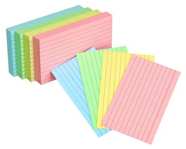 YIZUUN Colored Index Cards 3x5, 200 Pack, Ruled Index Cards, Flash Cards for Studying, Heavy Note Cards for Office, Home and School，Four Colors, Each Color Individually Wrapped, 50 Pack Per Package - Image 4