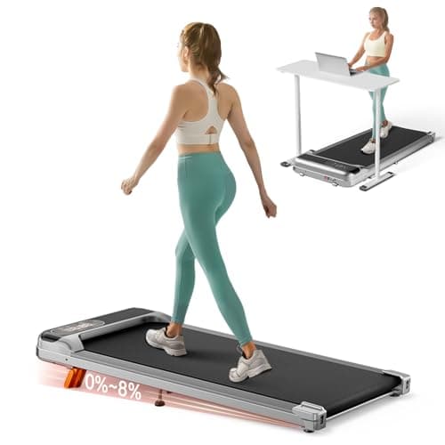 Abonow Walking Pad with Incline, 2.5HP Walking Pad Treadmill,2 in 1 Portable Under Desk Treadmill 265lb Weight Capacity,Walking Pad with Incline for Home Small,Remote Control,LED Display - Image 1