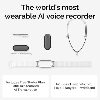 PLAUD NotePin AI Voice Recorder w/App Control, AI Notetaker w/Transcribe & Summary, Supppots 112 Languages, 64GB Memory, Audio Recorder for Lectures & Meetings, Gray - Image 8