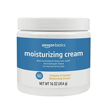Amazon Basics Moisturizer Cream for Face, Dry Skin, Hydrating, 16 Ounces, 1-Pack - Image 1