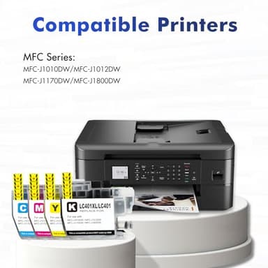 LC401XL LC401 MFC-J1010DW Ink Cartridges for Brother Printer 401XL LC 401 for MFC-J1010DW MFC-J1170DW MFC-J1012DW MFC-J1800DW MFC J1010DW - 4 Pack High Yields Black Cyan Magenta Yellow - Image 2
