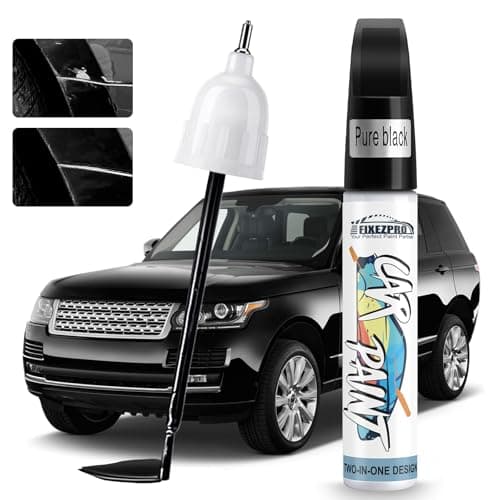 FIXEZPRO Black Touch Up Paint for Cars, Car Paint Scratch Repair Pen, Color Accurate Automotive Paint Quick and Easy Fix Vehicles Chip Rim Scuff Repair - Image 1
