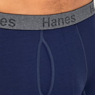 Hanes Mens 3-pack Comfort Flex Fit Ultra Soft Stretch Brief, Available In Regular And Long Leg Boxer, Gray/Blue- Long Leg - 3 Pack, Large US - Image 5