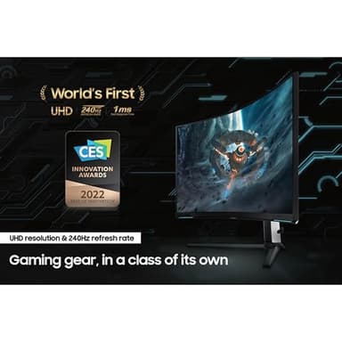 Samsung 32" Odyssey Neo G8 (G85NB) 4K UHD 240Hz 1ms G-Sync 1000R Curved Gaming Monitor, Quantum HDR2000, AMD FreeSync Premium Pro, Matte Display, DisplayPort, Black & White, LS32BG852NNXGO - Image 6