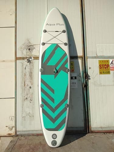 Aqua Plus 6inches Thick Inflatable SUP for All Skill Levels Stand Up Paddle Board,Paddle,Pump,ISUP Travel Backpack, Leash,Shoulder Strap,Youth,Adult Inflatable Paddle Board - Image 2