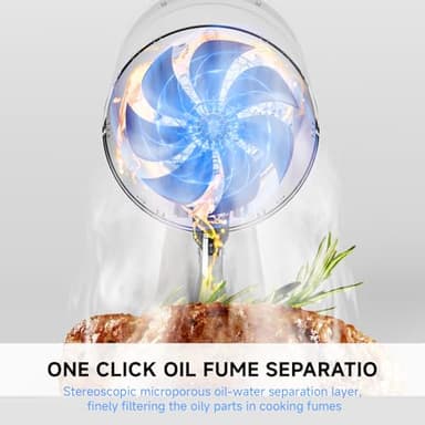 AMZCOOKTOP 2.0 Portable Range Hood Kitchen Powerful 3-Speed Suction Desktop Compact Range Hood with 2 Replace Filter Upgrade Low Noise Kitchen Exhaust Fan with Large Oil Collection Cup - Image 6