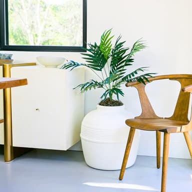 Good Pet Stuff Hidden Cat Litter Box Enclosure with Artificial Plant, Decorative Round Planter, Removable Tray, Charcoal Filter Odor Control, Easy-to-Clean, Made in USA, Essentials Kit, White - Image 15