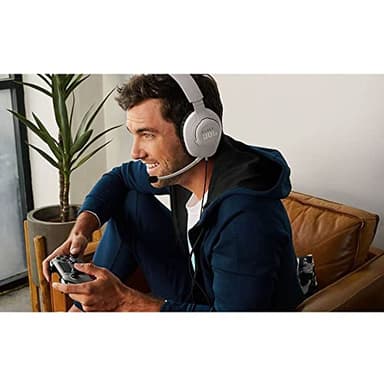 JBL Quantum 100P - Wired Over-Ear Gaming Headset with a Detachable mic, QuantumSOUND Signature, Memory Foam Comfort, Compatible with Windows Sonic Surround Sound (White) - Image 8