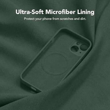 SuydanBox Magnetic for iPhone 15 Case, Compatible with MagSafe, [Screen Protector + Full Camera Protection], Silicone Shockproof Anti-Scratch Protective Phone Case for iPhone 15 6.1", Alpine Green - Image 6