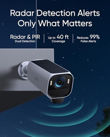 eufy Security eufyCam S3 Pro 4-Cam Kit, Solar Camera Outdoor Wireless, MaxColor Night Vision, 4K Security Camera with Solar Panel, Face Recognition AI, Expandable Local Storage, No Monthly Fee - Image 5